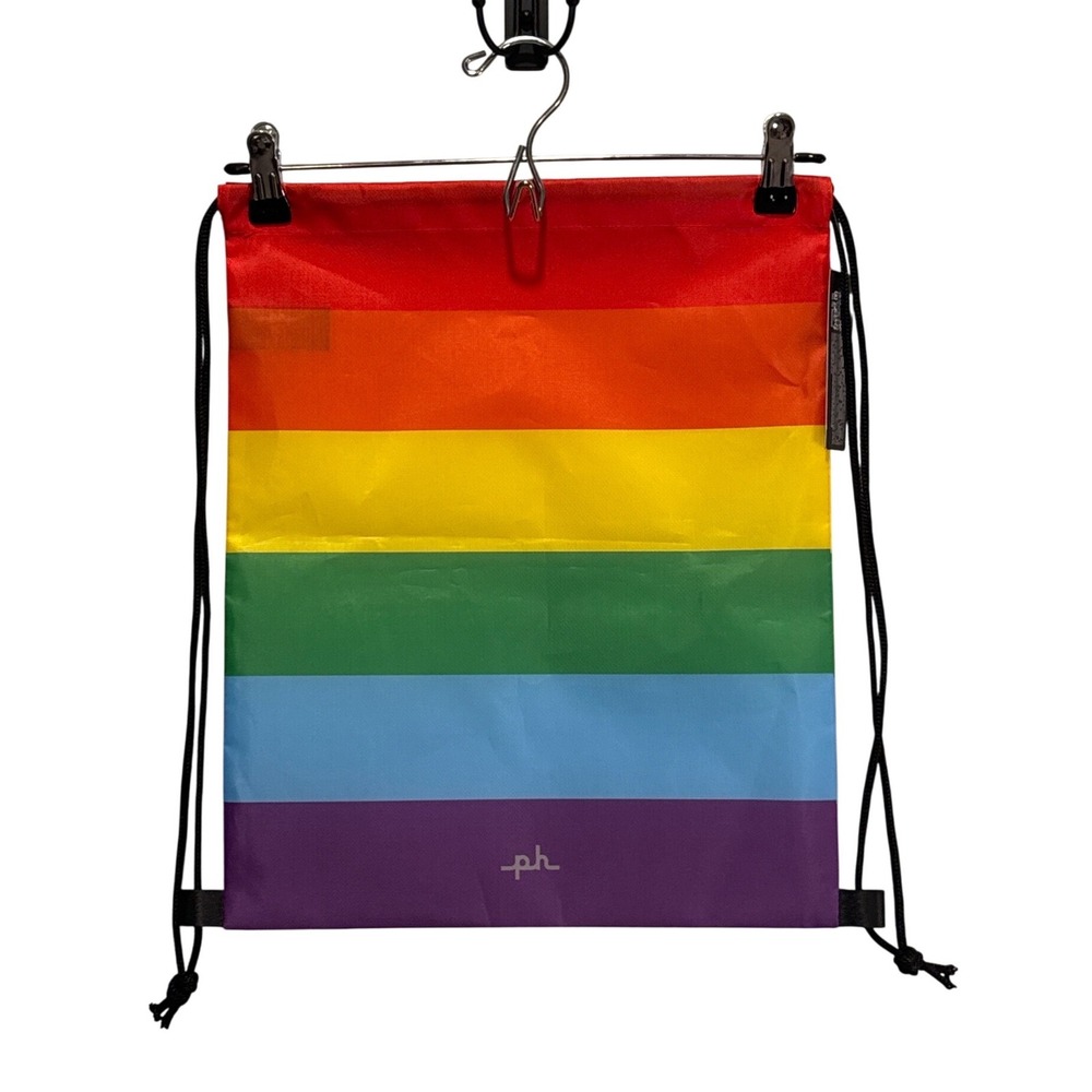 The Phluid Project Pride Rainbow Drawstring Bag Cinch Sack Multi Color